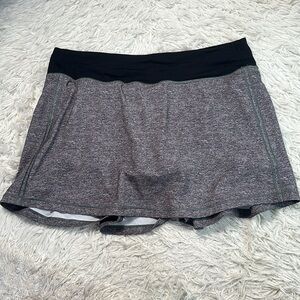 Lululemon Pace Rival Skirt (Tall) *No Panels 15" Heather Lux Multi Black / Black